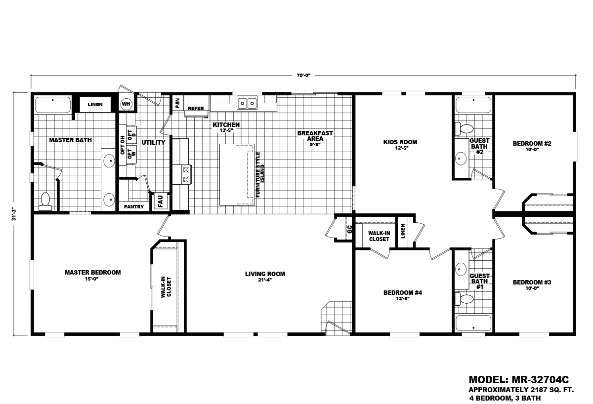 Mountain Ridge MR-32704C by Durango Homes by Cavco - ModularHomes.com